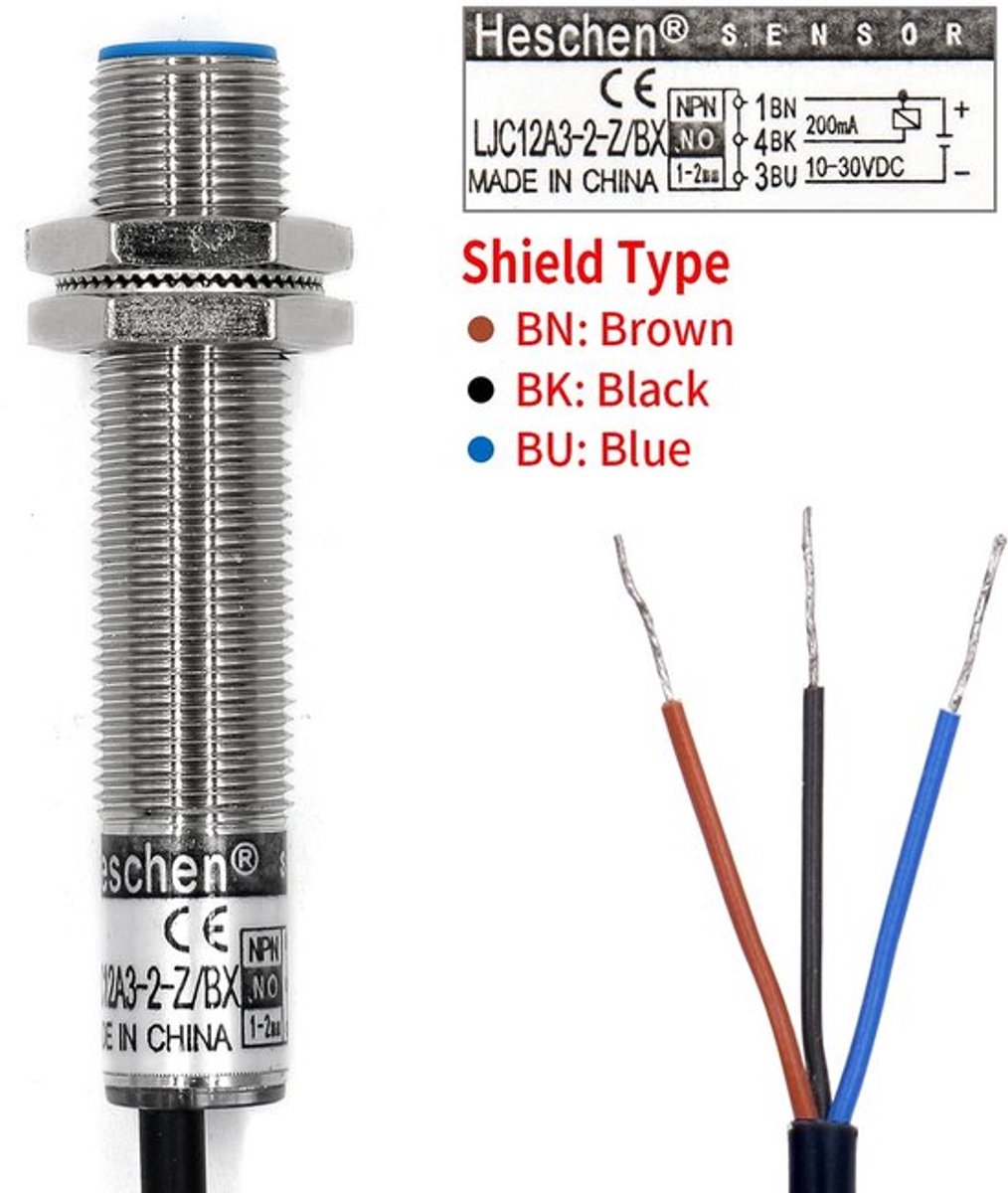 Dailygoods - Capacitieve Nabijheid Sensor - Sensor met Normaal Open - 1-2mm