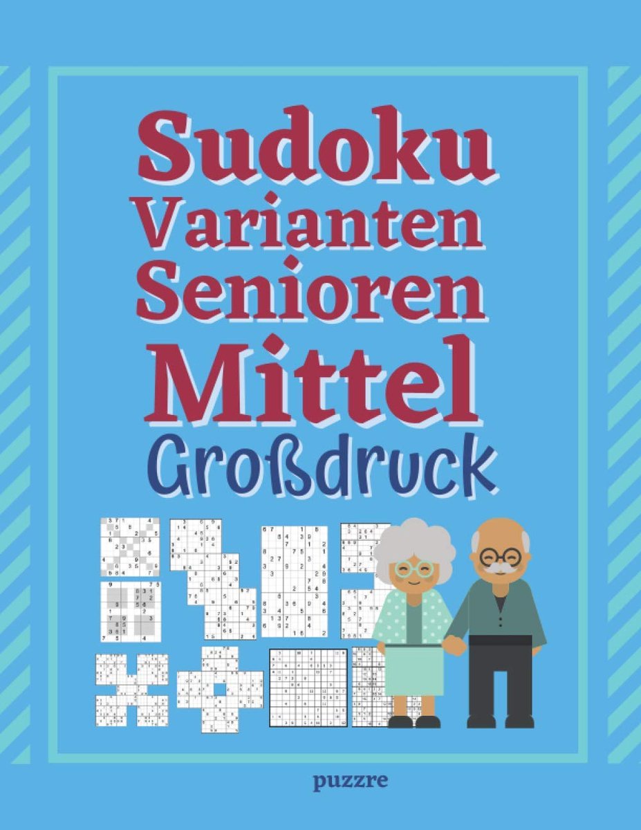 SnelShoppen - Sudoku Varianten Senioren Mittel Großdruck - Denksport Sudoku Mix Irregulär voor Volwassenen - Geavanceerde Puzzels met Sudoku X, Hyper,