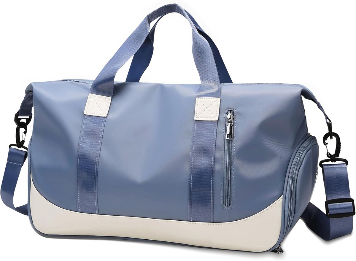 SnelShoppen - Fitness Bag Duffle Bag voor Sport, Yoga en Zwemmen - Grote Waterdichte Weekendtas met Nat en Droog Compartiment - Ideaal voor Mannen en