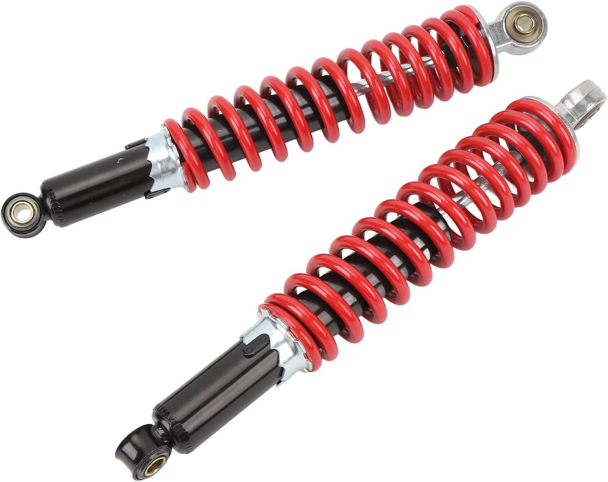 SnelShoppen - ATV Schokdemper 2 Stuks 350mm Universele Vering voor Dirtbike, Quad en Scooter - Metalen Legering, Eenvoudige Installatie