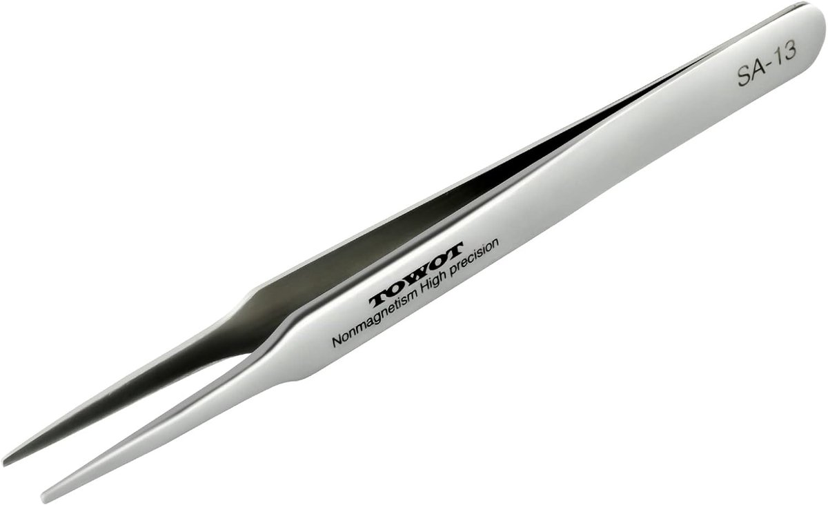 SnelShoppen - Precision Tweezer - Puntige RVS Pincet voor Hobby, Elektronica, Solderen, Experimenten, Sieraden Maken, Non-Magnetisch - Hoogwaardige Ac