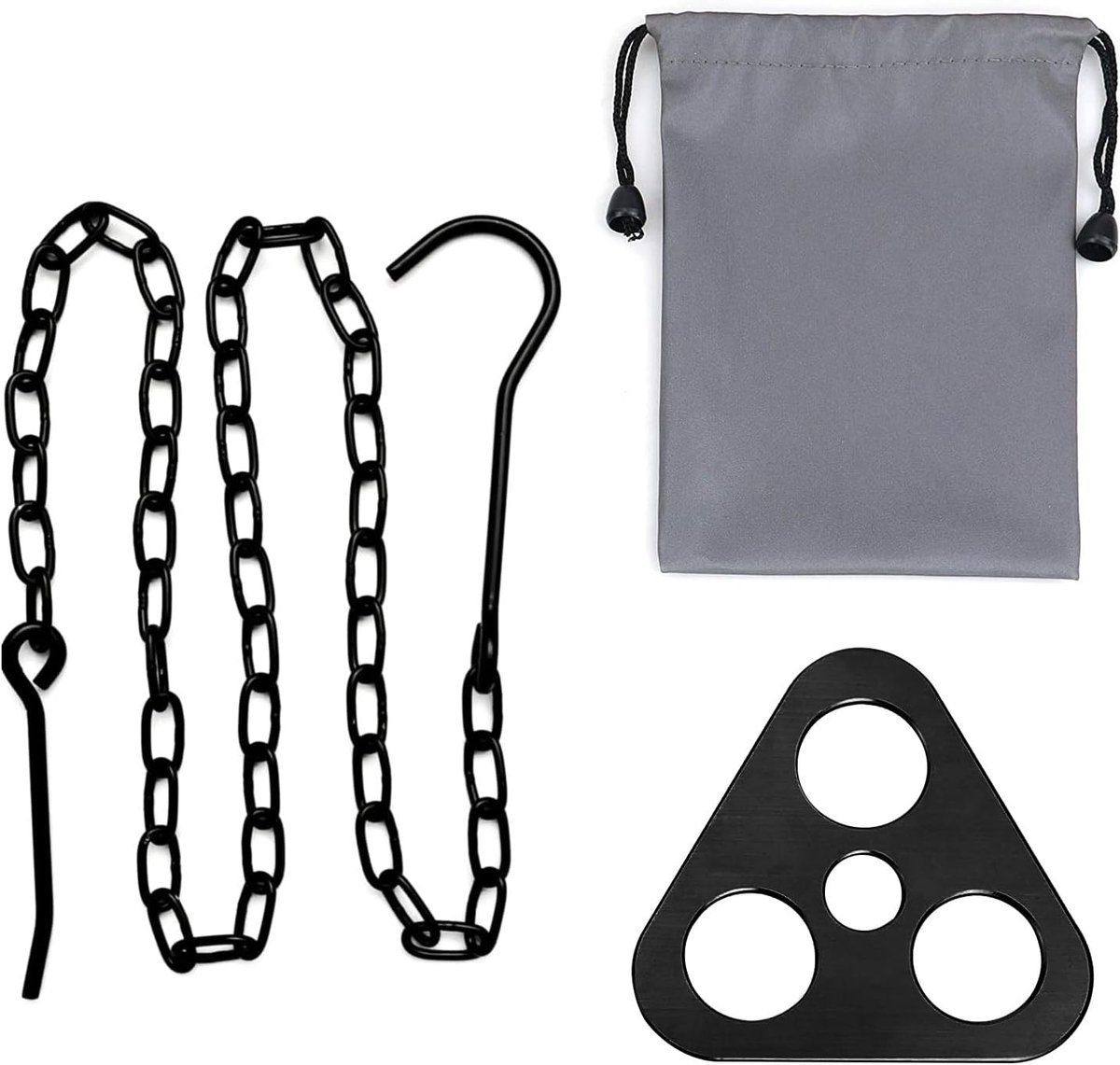 SnelShoppen - Tripod voor Vuurschaal - Roestvrijstalen Grill Tripod Camping met Verstelbare Ketting - Draagbare Kampeer Tripod Ring Accessoires voor B
