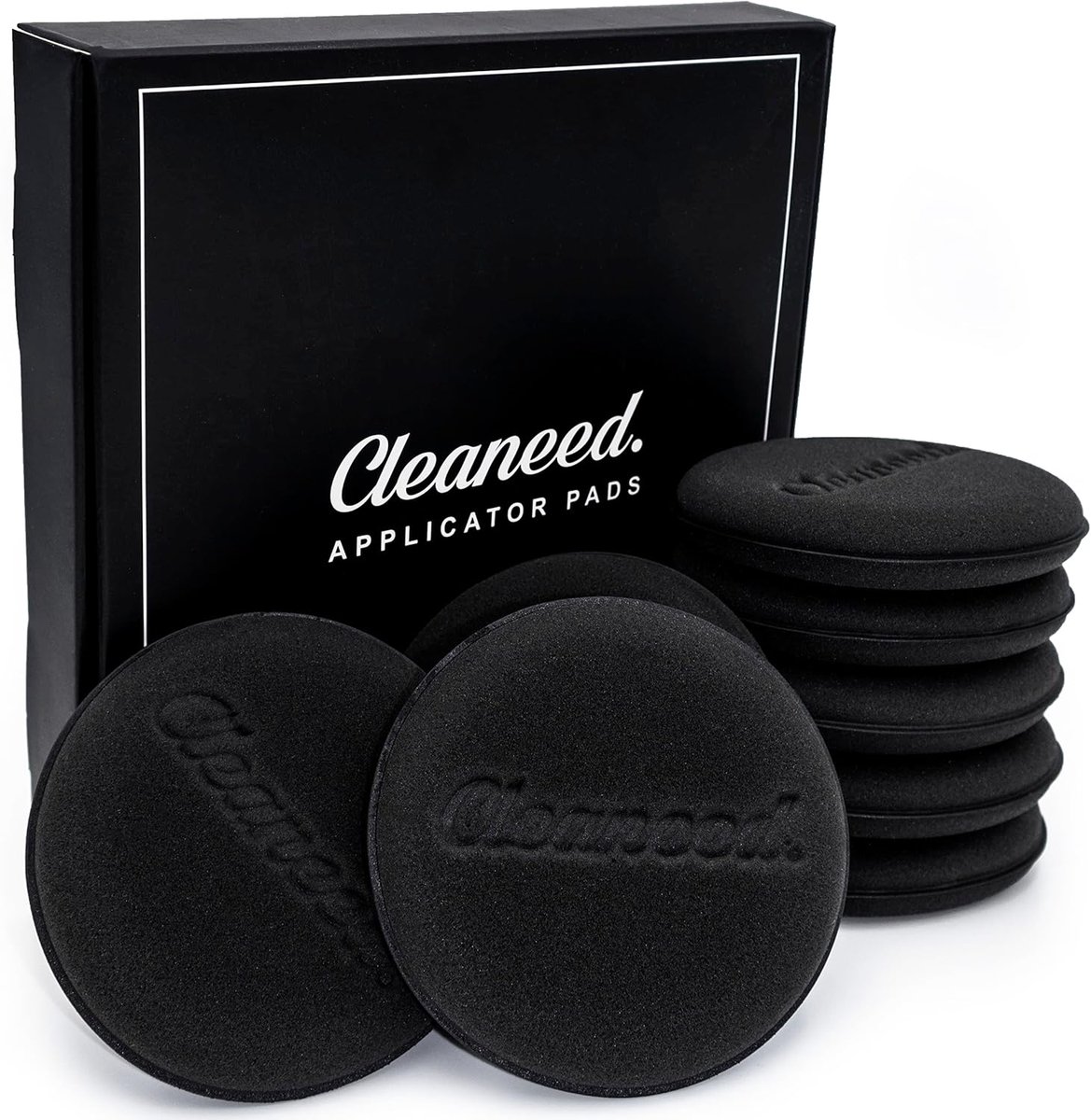 SnelShoppen - Premium Applicator Pads 10 cm - Extra Zacht & Krasvrij - Universeel Gebruik voor Auto Polijsten, Leeronderhoud, 8 Stuks - Polijstpad & A