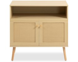 NORICA-ladekast met rotanlook – eikenhouten afwerking