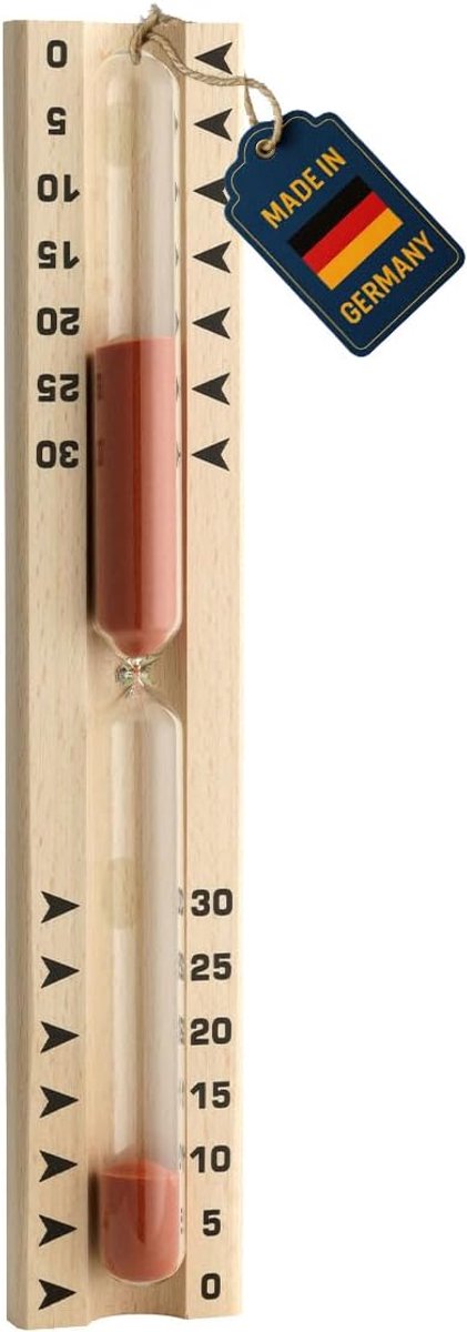 SnelShoppen - Sauna Zandloper van Beukenhout - 30 Minuten - Hoge Kwaliteit - Stijlvol Design - Inclusief Bevestigingsmateriaal - Perfect voor Thuis Sa