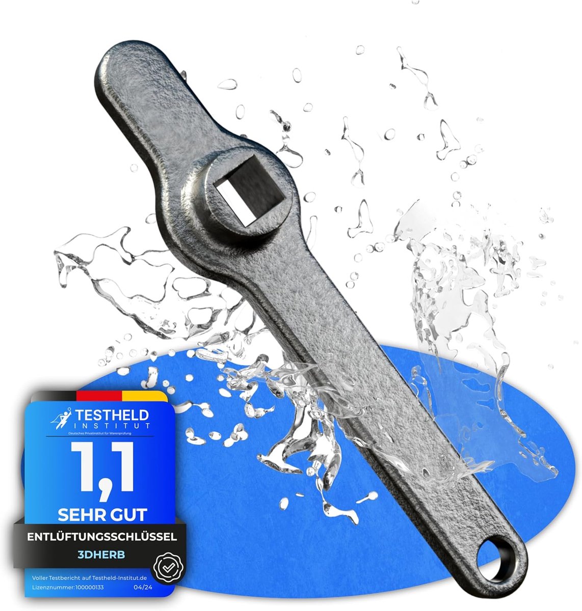 SnelShoppen - 3DHerb Bleed Wrench Radiator Vent Handle - RVS Verwarming Sleutel - Vierkante Ontluchtingssleutel voor Radiatoren - Hoogwaardige Stainle
