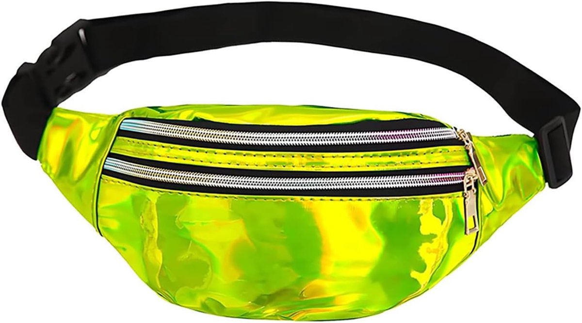 SnelShoppen - Holografische Heuptas Waterdicht - Verstelbare Waist Bag voor Vrouwen en Mannen - Ideaal voor Feest, Festival, Sport en Buitenactiviteit