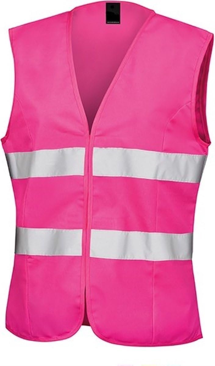SnelShoppen - Safety vest maat L - Veiligheidsvest roze - Reflecterend vest voor kinderen en volwassenen - Ideaal voor evenementen, feesten, camping e