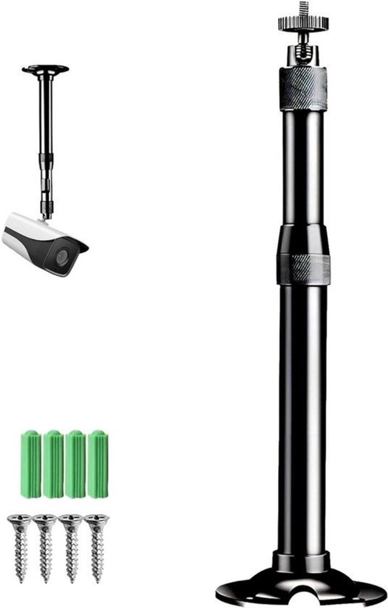 Projectorhouder universele 20-40 cm verlenging 5 kg capaciteit zwart wand- en plafondmontage - Compatibel met projectoren, digitale camera's en camcorders 35 mm.