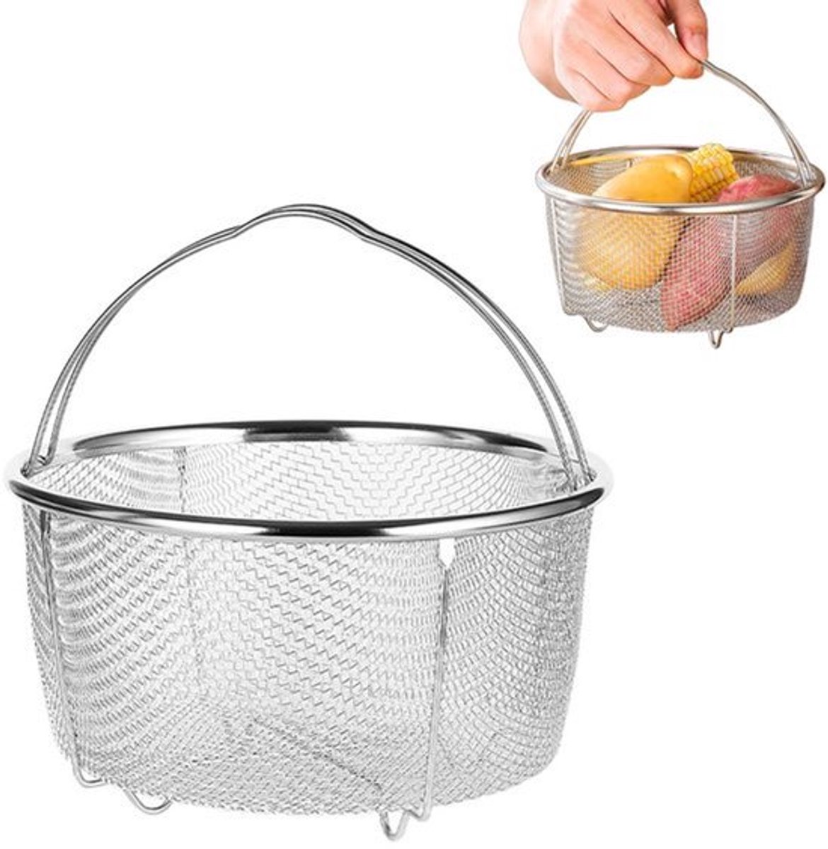 Roestvrijstalen Stoommand 20CM - Voor rijstkoker en frituur - Gezond koken