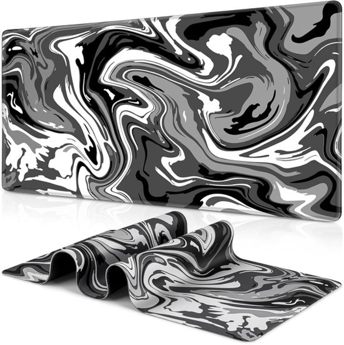 Grote XXL muismat - gamer muismat met antislip - 900 x 400 mm - grijs