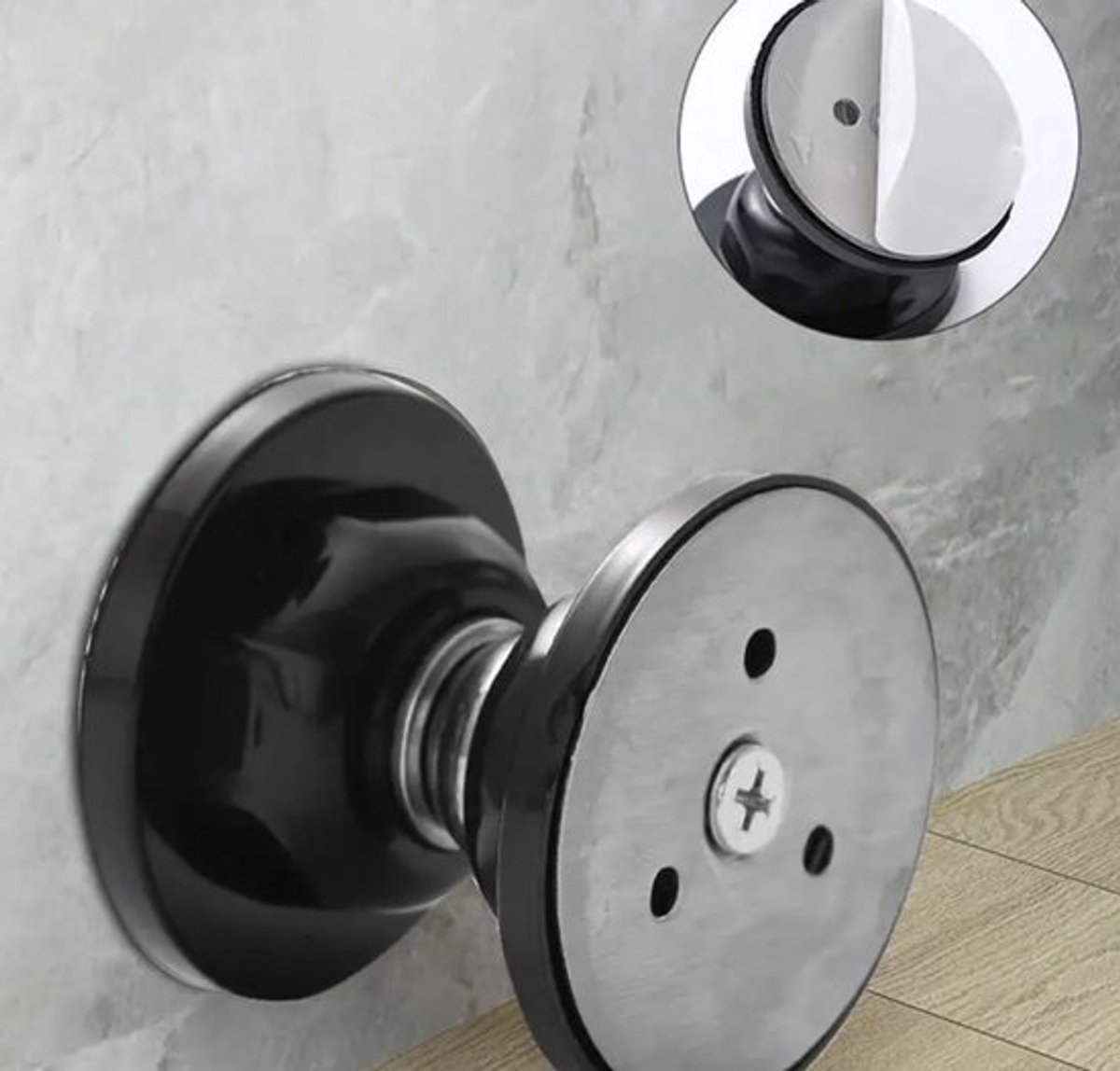 Magnetische deursluiting Zwart - Deurstopper - Deur vastzetten - Deurstop - Deur dichtgooien - Deursluiting - D4.1