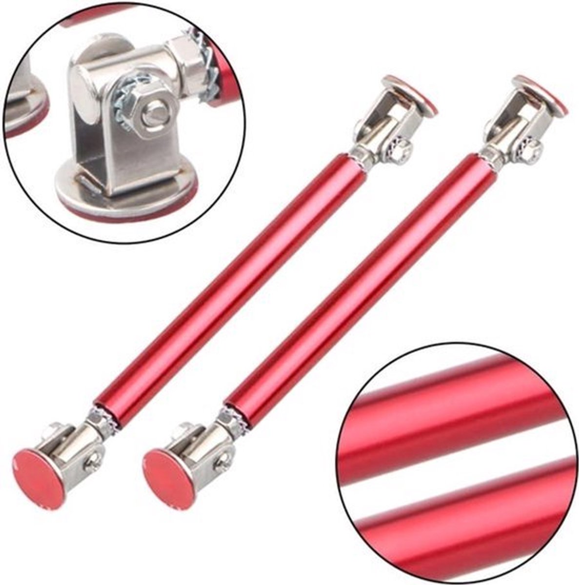 2 Front Splints Lip Support Bars | Zelfklevend & Verstelbaar | Robuuste Lichtgewicht Aluminium Leger Beugel voor de meeste Voertuigen