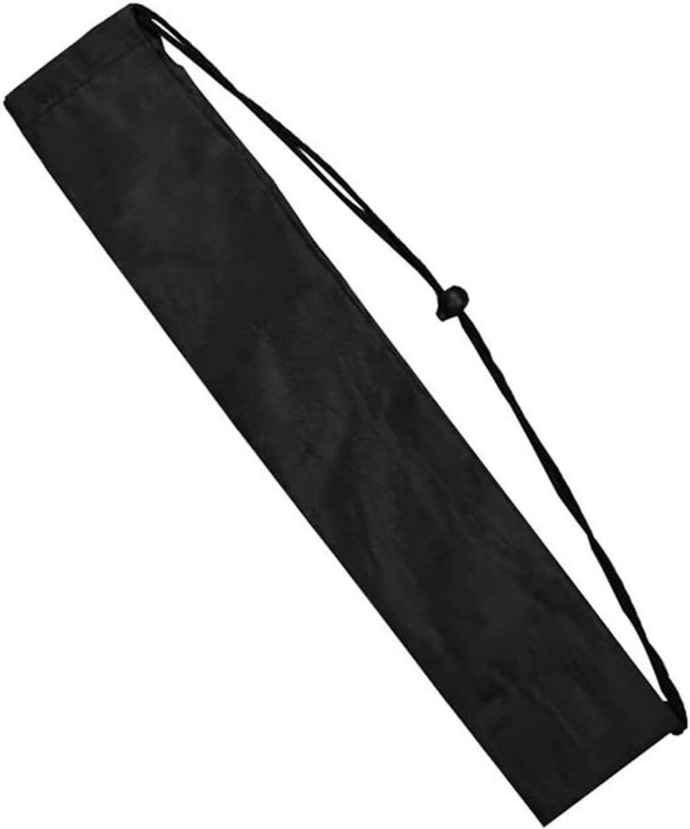 Campingstoel-organizer - opvouwbaar - nylon-opbergtas - schouderriem - klapstoel-houder - yogamat - draagbaar - zwart - hengel - geschikt voor diverse campingstoelen - organizer-tas voor stoelaccessoires met draagriem - 90 cm.