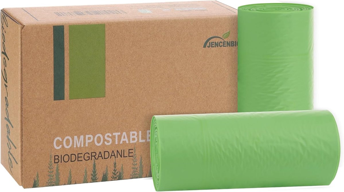 SnelShoppen - Composteerbare Vuilniszakken 30 Liter - 100% Biologisch Afbreekbaar - Organische Vuilniszakken - OK Compost Home Gecertificeerd - Ideaal