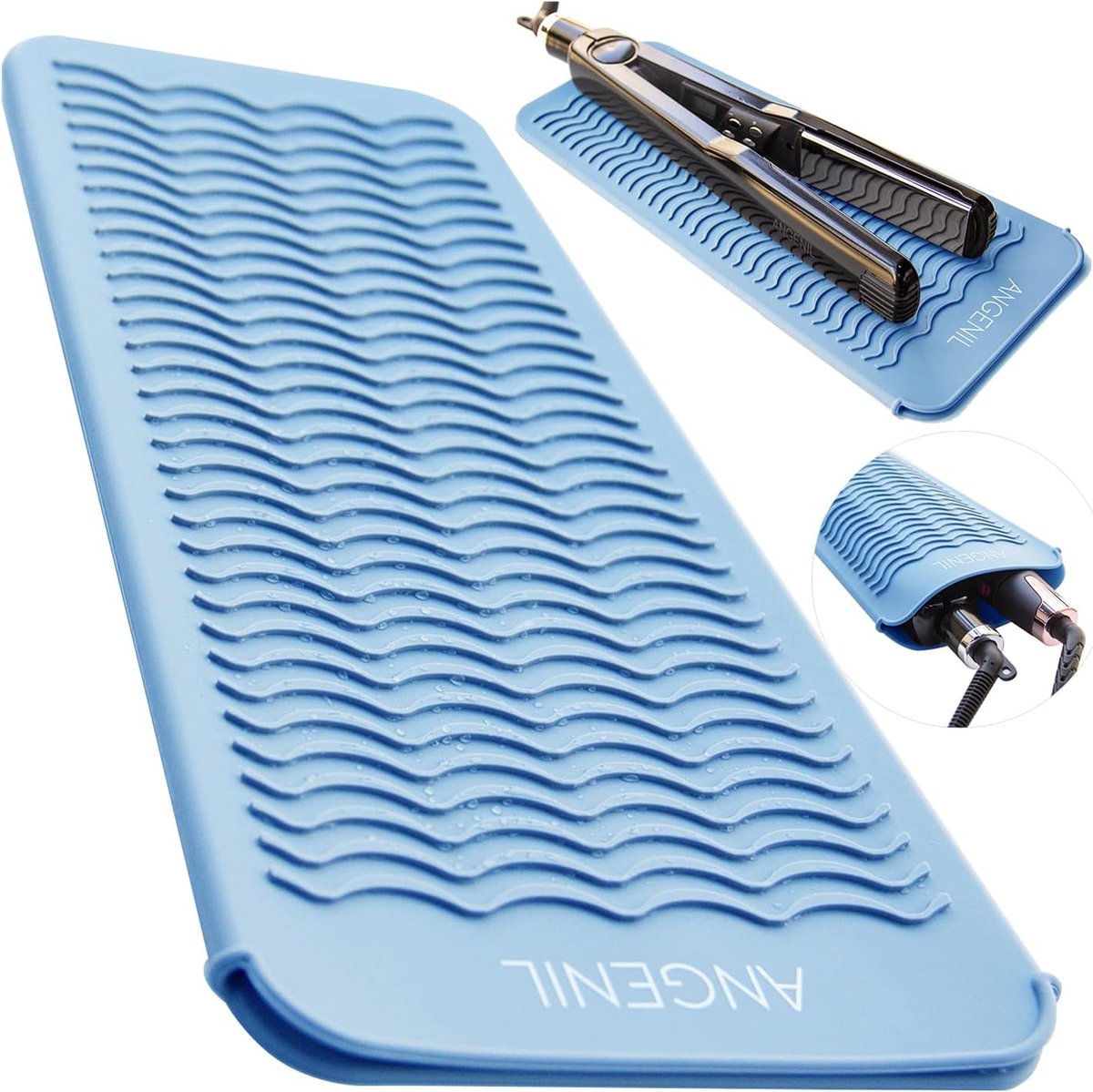 SnelShoppen - Hittebestendig Siliconen Matzakje voor Stijltang, Krultang en Beach Waves Haar Styler - Geschikt voor Keramische en Titanium Stylingtool