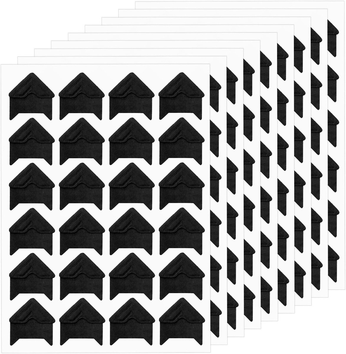 SnelShoppen - 600 Stuks Zelfklevende Fotohoeken Zwart - Perfect voor Scrapbooking, Herinneringsboeken, Dagboeken - Hete Reliëffolie - 2x2 cm - DIY Alb