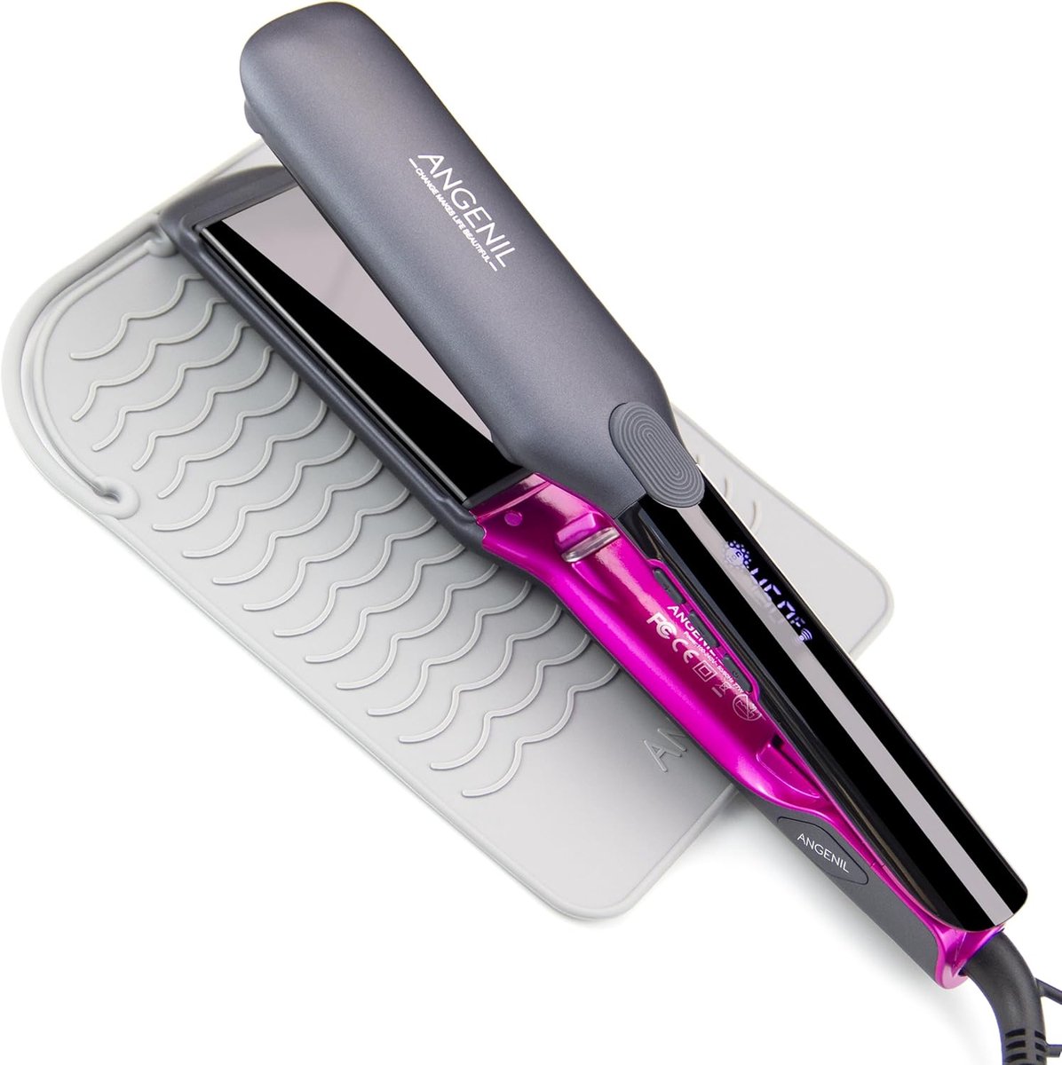 SnelShoppen - Professionele 2-in-1 Keramische Stijltang en Krultang, 4,5 cm, Verstelbare Temperatuur 130-240 °C, Snelverwarmen, LCD-scherm, Dubbele Sp