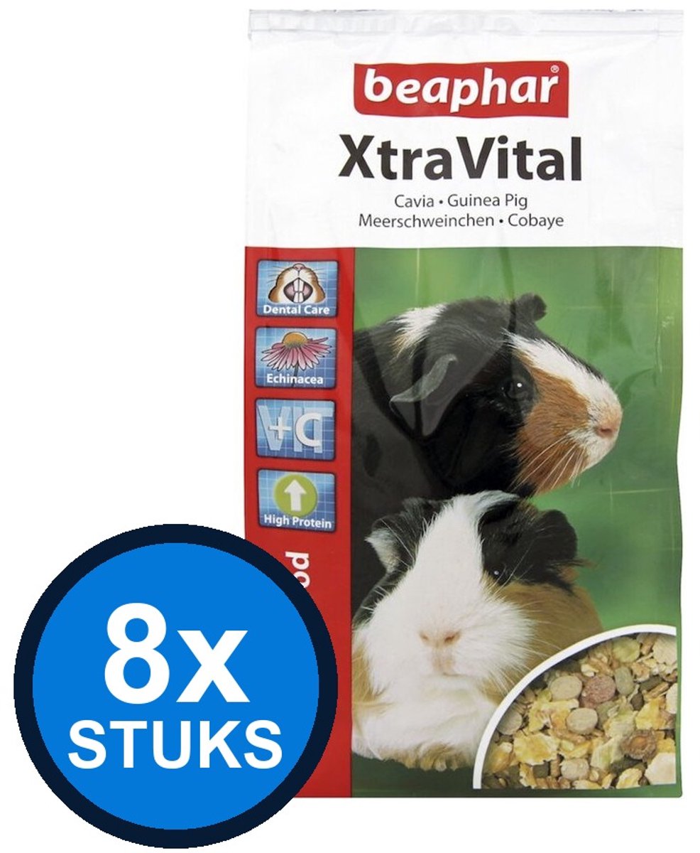 8x Beaphar - XtraVital cavia 1kg - Knaagdierenvoer - 1 kg