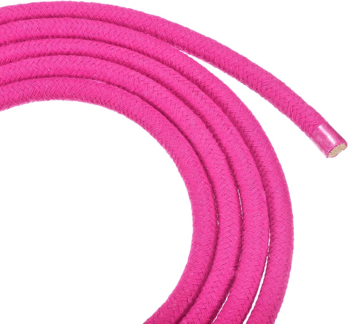 SnelShoppen - PATIKIL Sport Touw voor Gymnastiek, Fitness en Sporttraining - 3m, 10mm, Katoen, Roze Rood, Decoratief en Functioneel