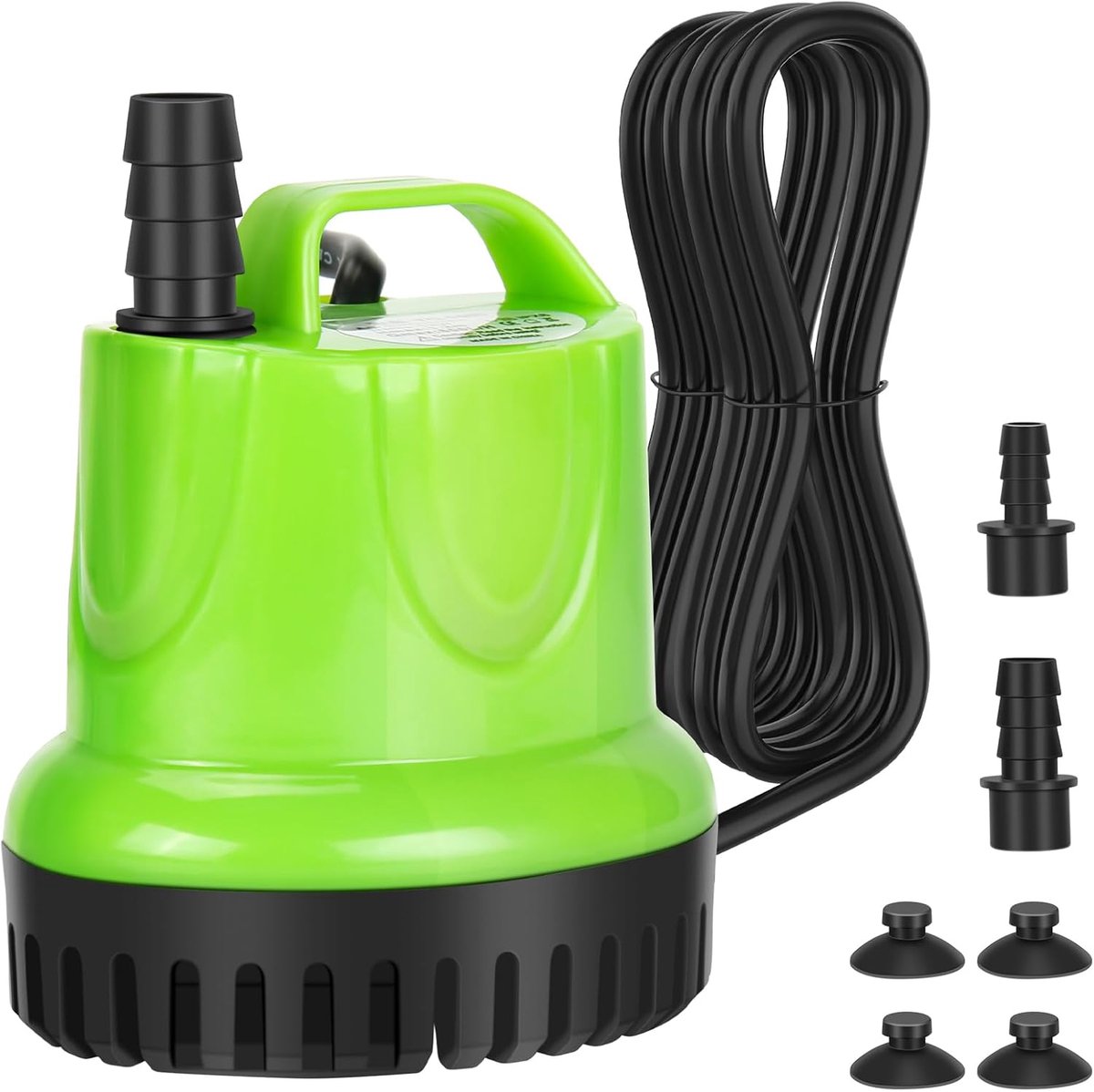 SnelShoppen - Submersible Water Pump 25W - 1200 l/h Hoge Doorstroom Pomp met Droge Brandbeveiliging - Ultra Stille Waterpomp voor Fonteinen, Aquaria,