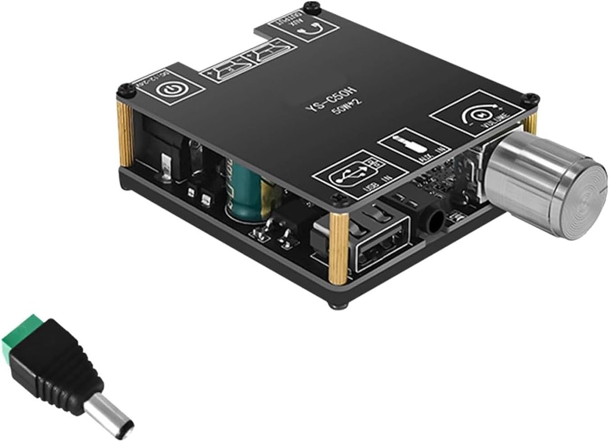 SnelShoppen - Bluetooth Versterker Printmodule, Digitale Power Versterker Kaart, Twee-Kanaals 2 x 50 W Hi-Fi, Stereo Bluetooth Digitale Versterker Mod