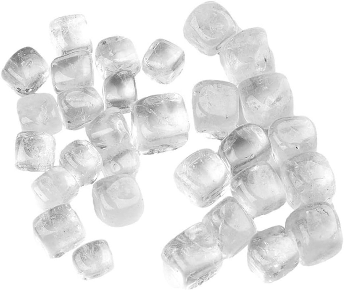 Kristallen Stenen Decor - Vierkante Beeldjes - Huis Decoratie - Natuurlijk Materiaal - 4 x 2 x 2 cm - Transparant