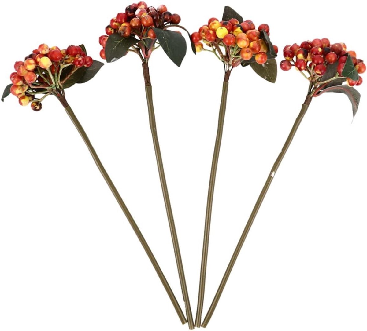 Bessen Takken - Decoratie Takken - Huis Decoratie - Realistische Simulatie - 30 cm Lengte - Rood Oranje