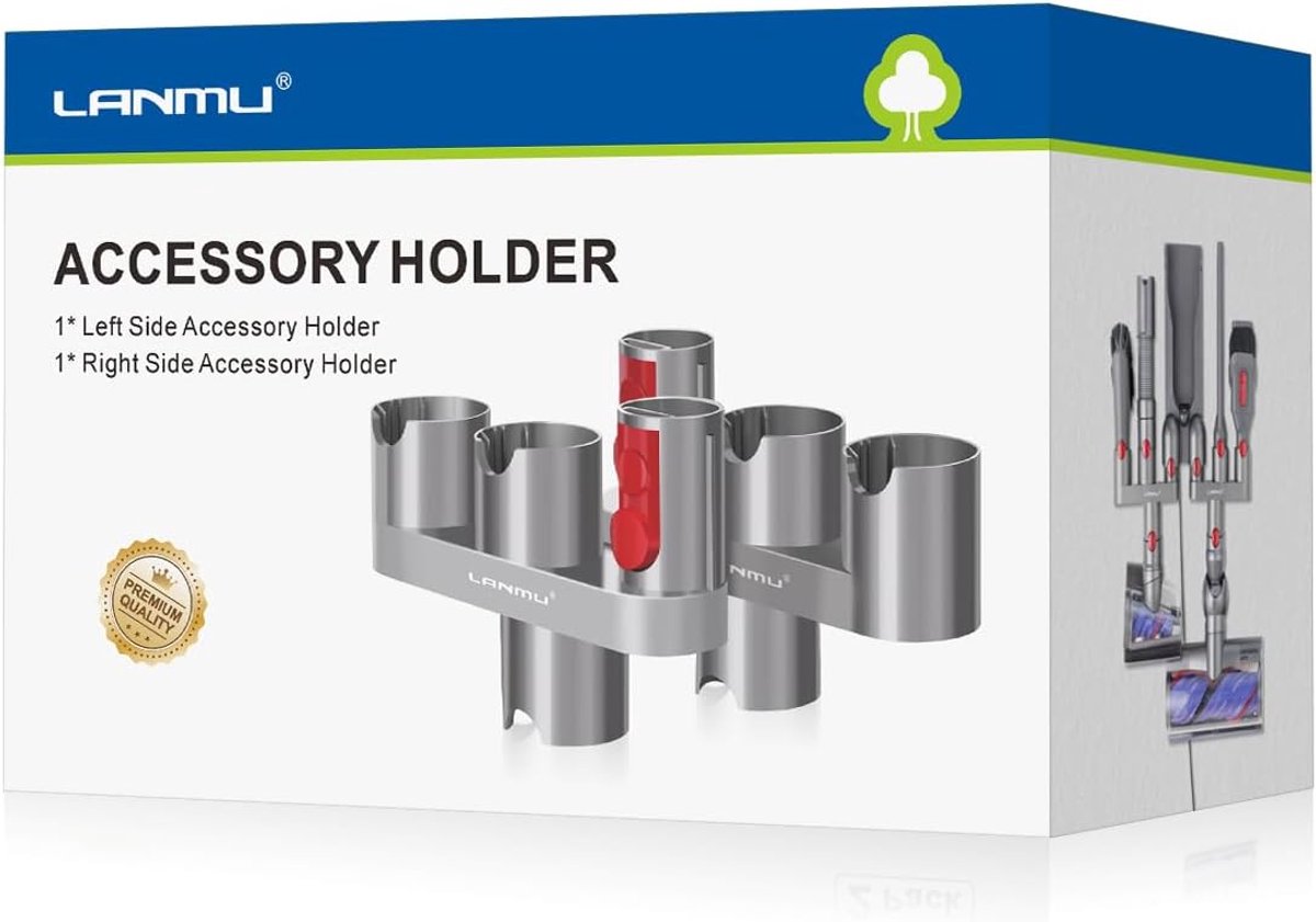 SnelShoppen - Set van 2 Accessoirehouders voor Dyson V15 V12 V11 V10 V8 V7 Outsize Gen5 - Verbeterde Toolhouder voor Motor- en Niet-Motoraccessoires