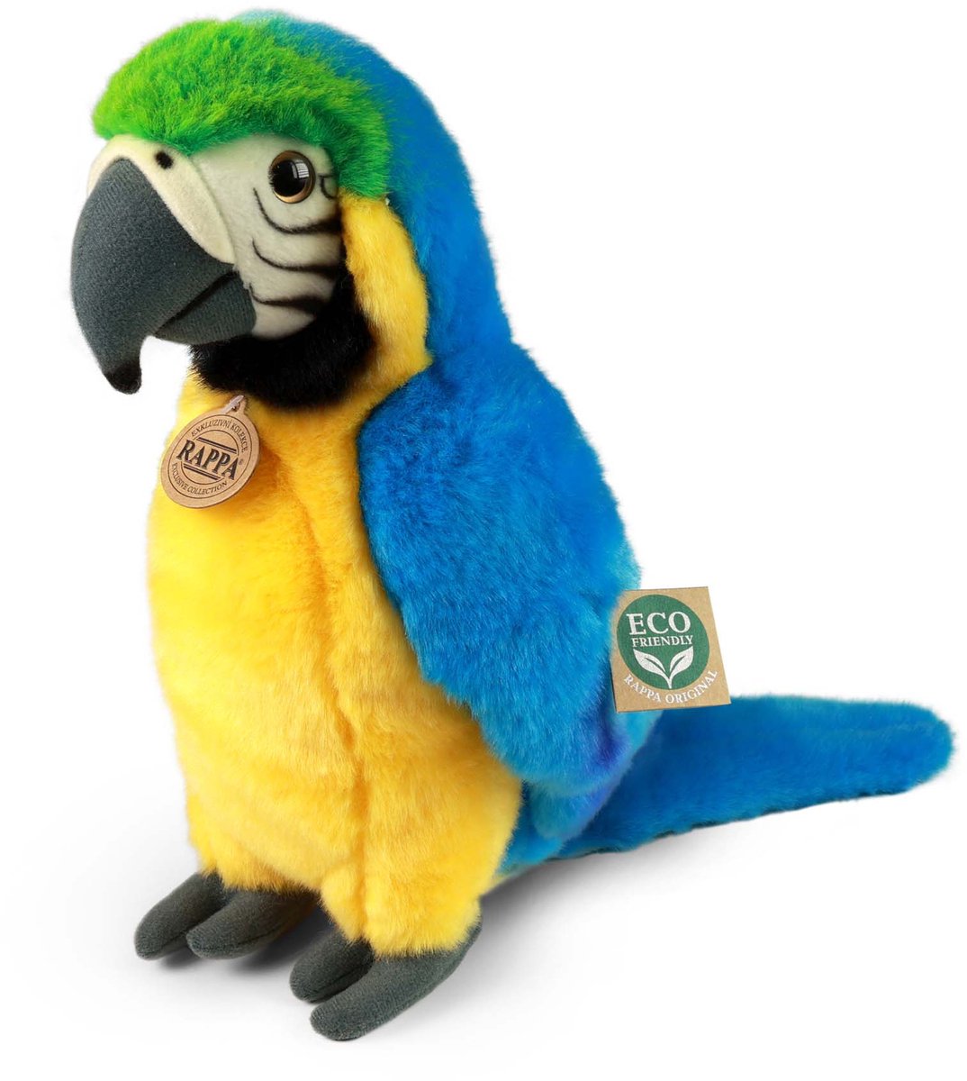 Rappa Knuffel Vogel Blauwgele Ara Papegaai 28 cm
