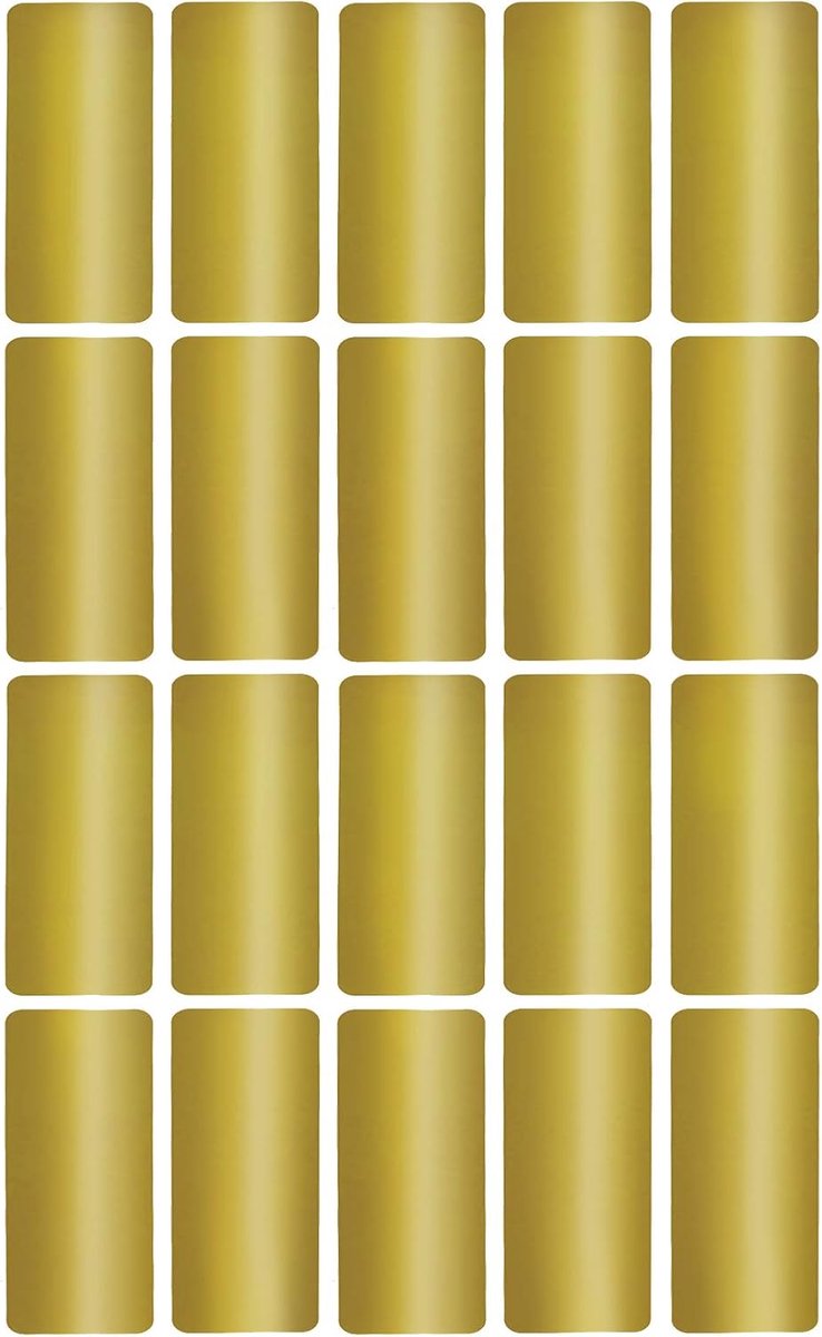 SnelShoppen - 300 Stuks Gouden Zelfklevende Rectangular Stickers 40mm x 19mm - Perfect voor Enveloppen, Creatieve Projecten en Kantoorgebruik