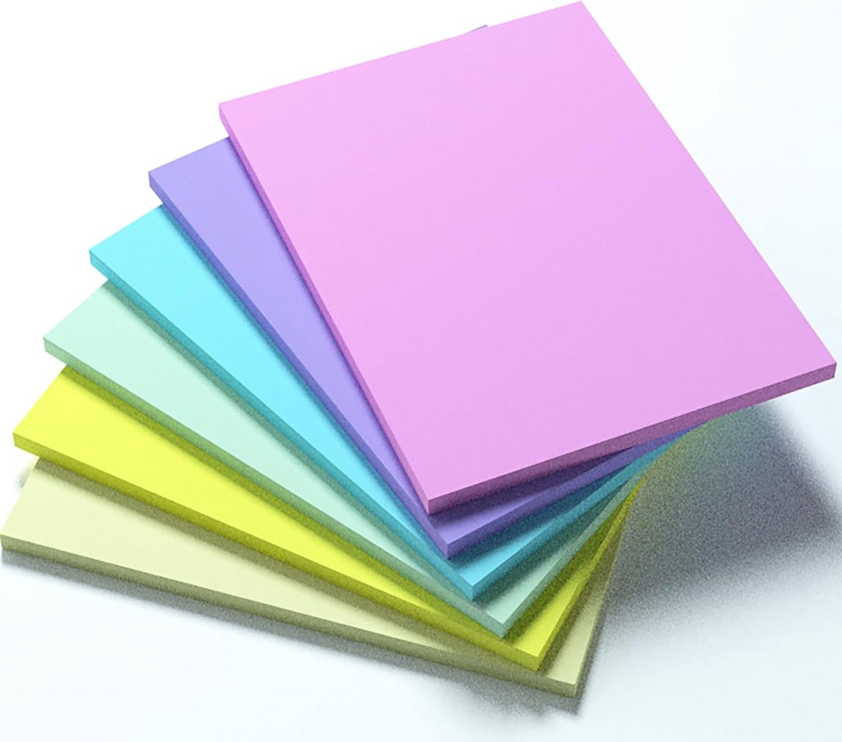 SnelShoppen - Extra Grote Plaknotities 6" x 8" - 50 Vel per Blok - Zachte Pastelkleuren - Ideaal voor Presentaties, Workshops en Organisatie
