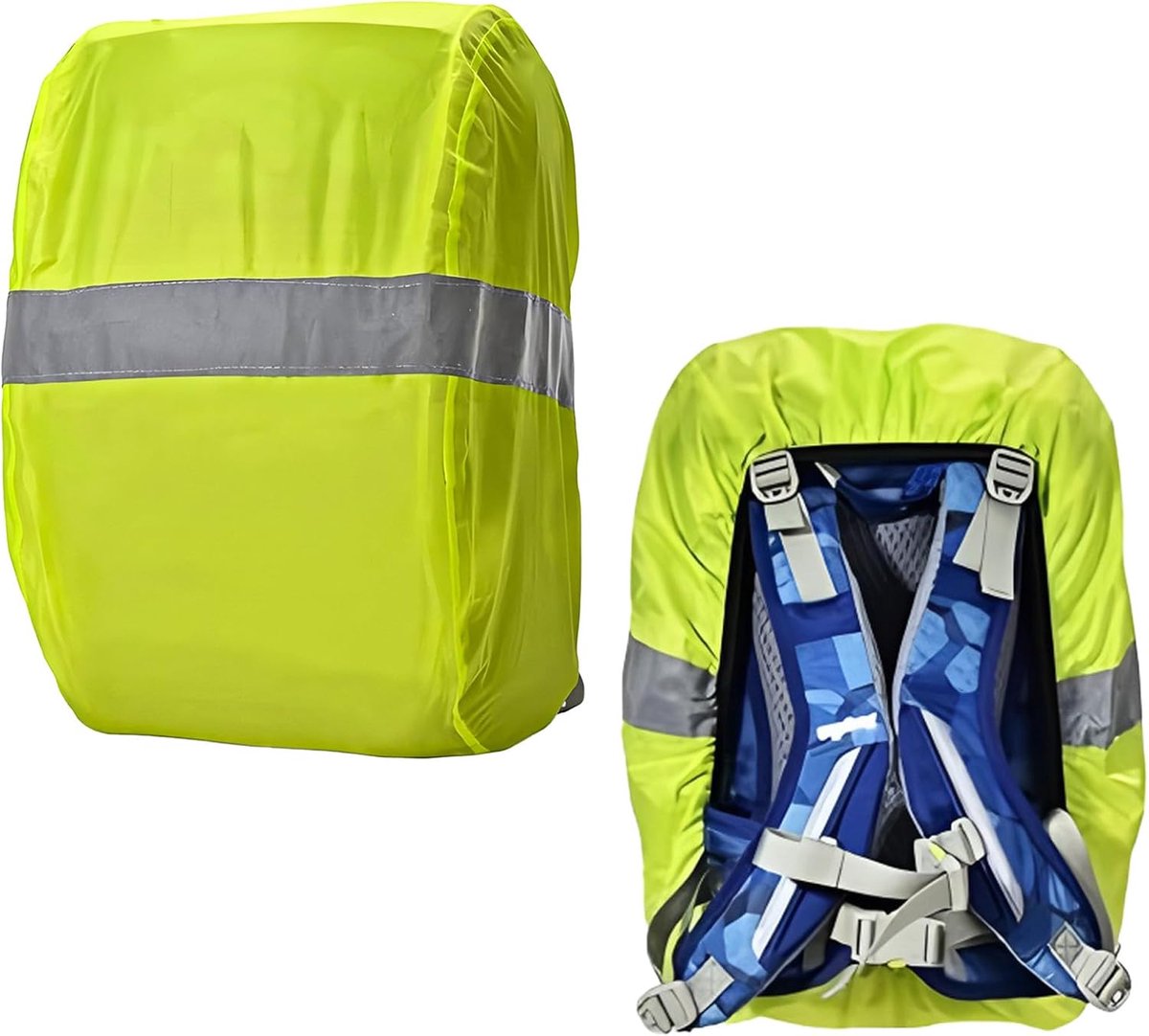 SnelShoppen - Regenhoes voor Schooltassen - Reflecterende Rugzakhoes - Waterdichte Rugzakbescherming voor Wandelen, Kamperen, Reizen en Fietstochten