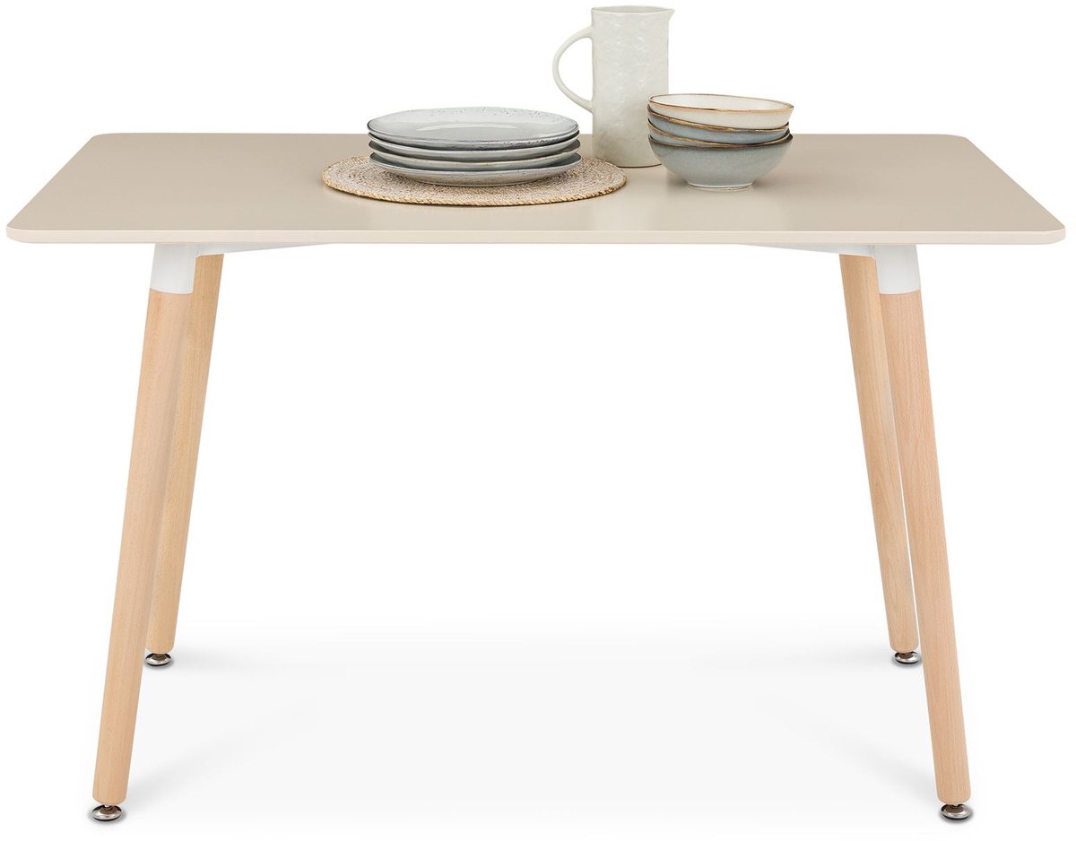 Eettafel SHANNON 120 x 70 cm – Crèmewit