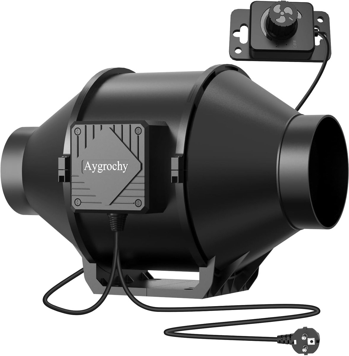 SnelShoppen - 100 mm verstelbare buisventilator met drie-fasen EC motor en snelheidsregelaar voor kweekruimtes, kweekdozen, kassen en hydroponics