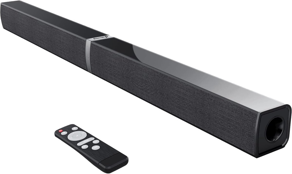 SnelShoppen - Soundbar - Verstelbare Geluidsbar tot 2 Soundbars - Bluetooth 5.0 - Surroundsound - Zwart - Perfect voor TV, Feest en Thuisbioscoop