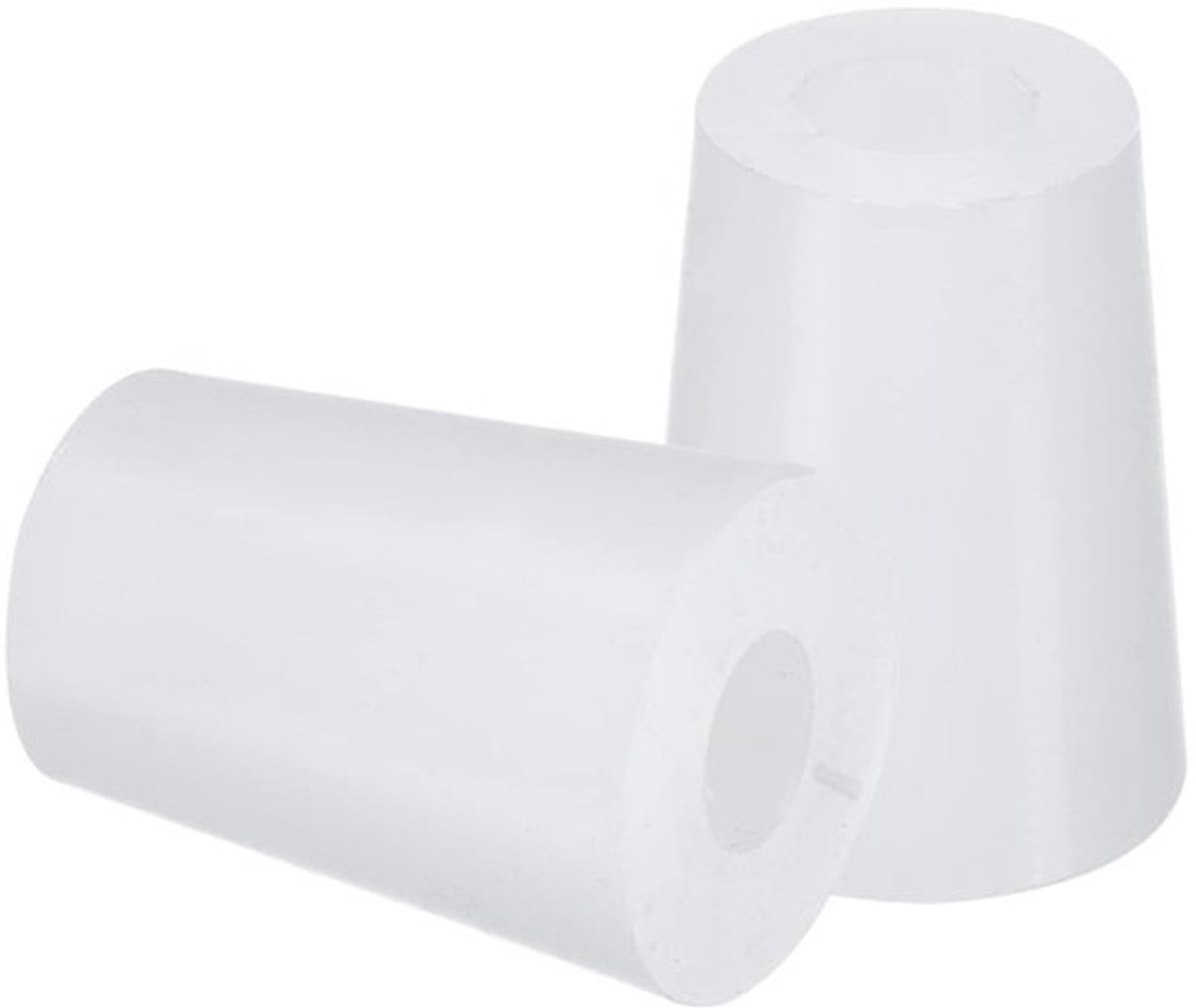 2 stuks rubberen taps toelopende plug, 14mm tot 19mm doorboorde siliconen stop, taps toelopende rubberen stops, laboratoriumplug met gat testbuisdoppen voor laboratoriumflessen