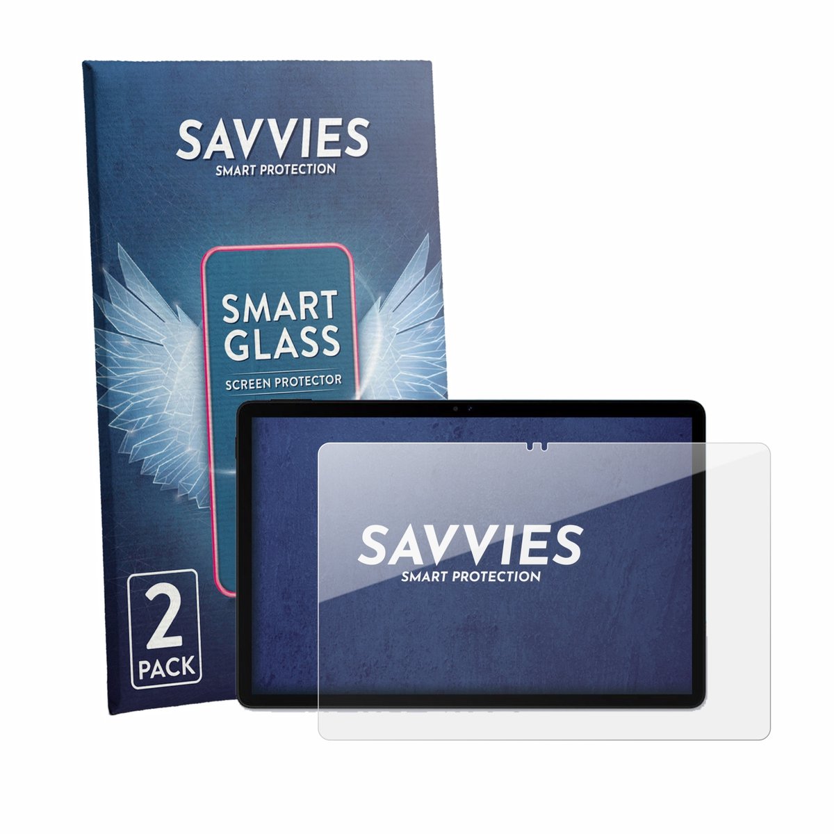 2 Stuks Savvies Screenprotector - geschikt voor POCKAM P11 11" - beschermfolie glas transparant