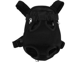 Draagrugzak voor huisdieren, geef huisdieren een pauze - Draagtas voor kleine honden of katten, geschikt voor fietsen, wandelen, kamperen en het ontmoeten van vrienden (Zwart, S)