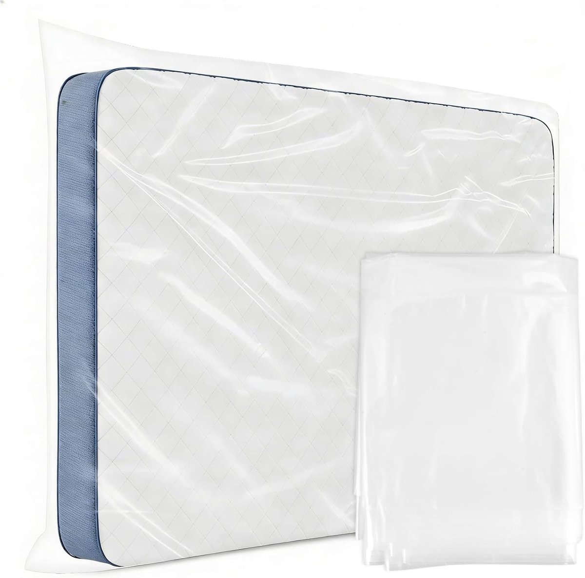 SnelShoppen - Plastic Matrasbeschermer Cover 150x240x35cm - Waterdicht, Scheurbestendig, Herbruikbaar, Voor Verhuizing en Opslag
