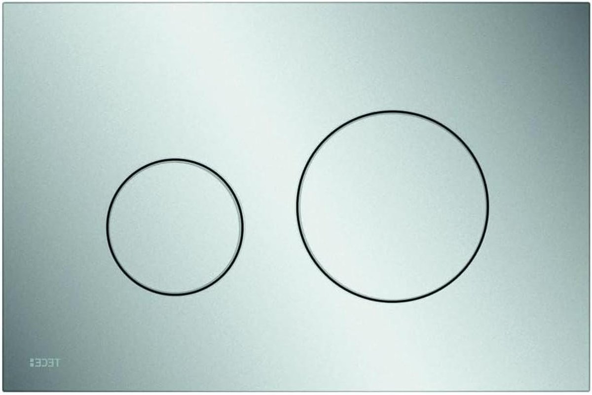 Toilet Bedieningsplaat - Spoelplaat Dubbel - Toilet Spoelen - Vlak Design - 220x150mm - Chroom Mat
