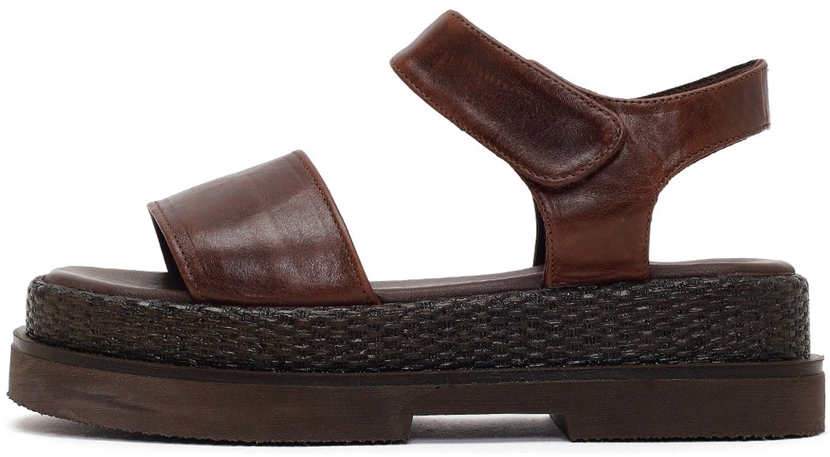 DERIMOD Sandalen Met Sleehak Leren Wedge Sandalen