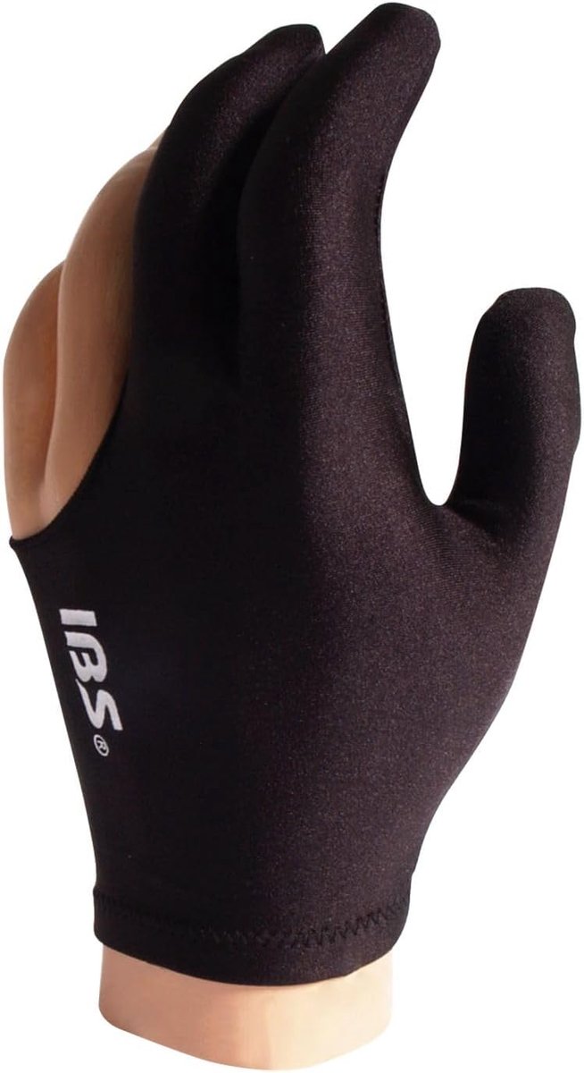 SnelShoppen - Biljarthandschoen Zwart One Size - Gladde Stretch Stof - Vingers Vrij - Perfect voor Biljart en Pooltafels - Comfortabel en Stijlvol