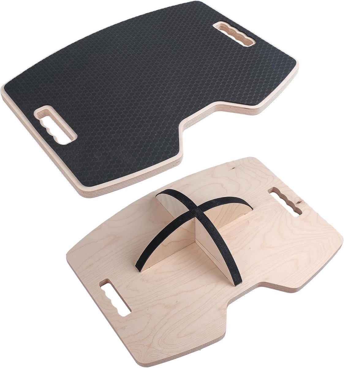 SnelShoppen - Ergonomische Under Desk Footrest - Houten Voetensteun met 3M EVA Antislip, Balansbord en Voetenbank voor Thuis, Kantoor en Gaming - Verb