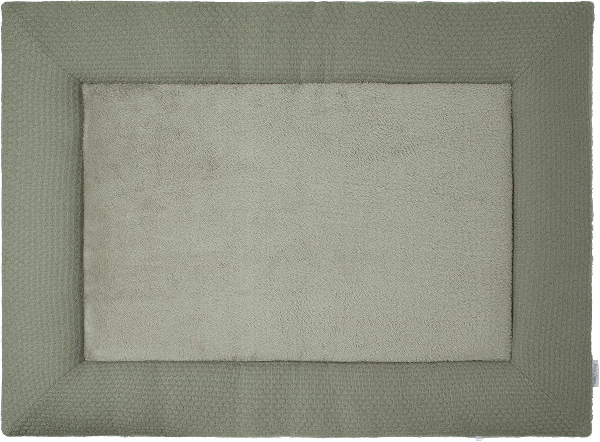SnelShoppen - Gebreid Boxkleed - Speelkleed - Parklegger - Urban Green - 75x95 cm - Extra Dik - Tweezijdig Te Gebruiken - Comfortabel Babykleed