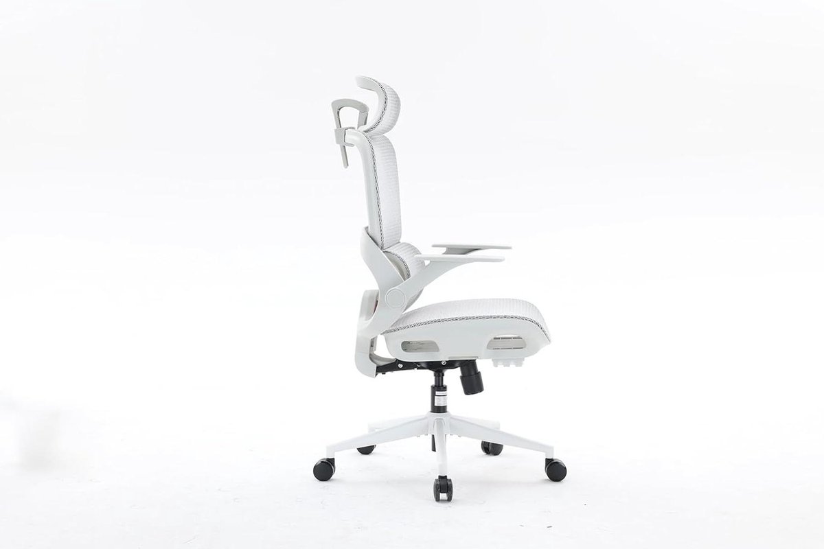 Ergonomische Bureaustoel - Comfortabele Werkstoel - Thuiswerken Kantoor - Verstelbare Rugleuning - 70 x 70 x 112 cm - Zwart