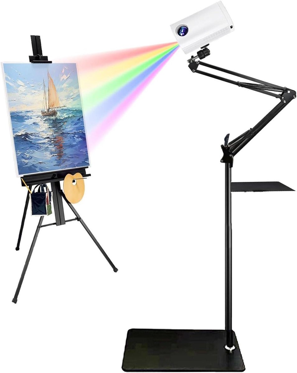 Tekenprojector Kunstprojector - Overtrek Schildertool - Tekeningen Overtrekken - 360 Graden Rotatie - Tot 2.2 Meter - Wit