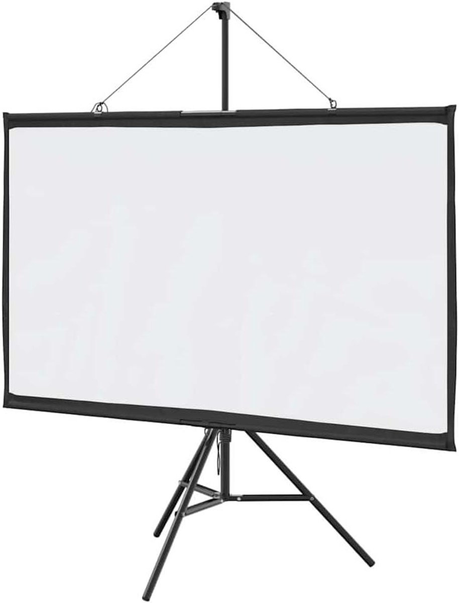 Projectiescherm met statief - Mobiel scherm - Filmavond thuis - Mat wit oppervlak - 50 inch 16:9 - Wit