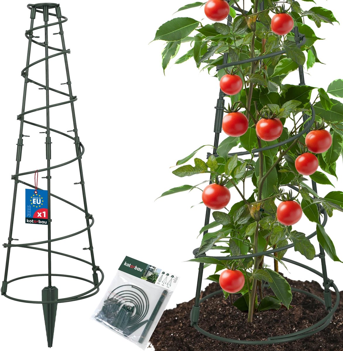 KOTARBAU Plantensteun, Trellis voor Klimplanten, Plant Trellis Ø 25cm, PVC