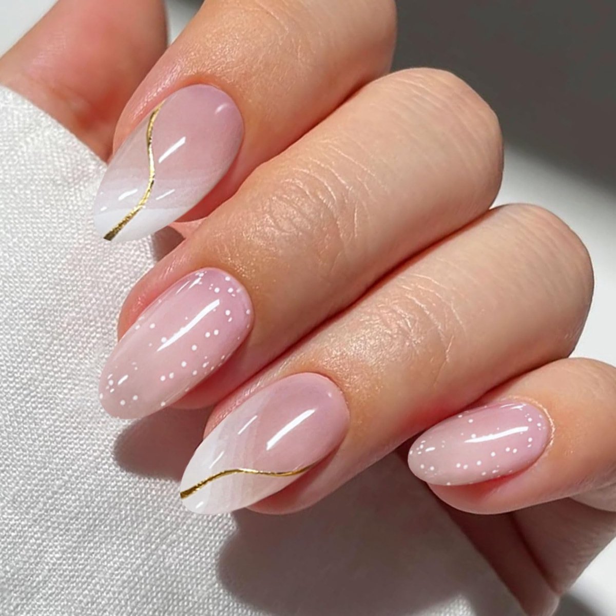 SnelShoppen - French Manicure Nail Foil Gel Nail Art Sticker - 20 Stuks - UV Gel Nagel Stickers - Semi-Cured Gel - Duurzaam en Veilig - Perfect voor F